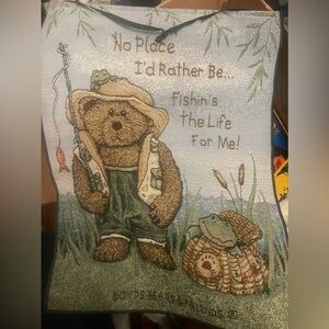 Boyd’s Bear Tapestry No Place I’d Rather Be… Fishin’s the Life for Me!